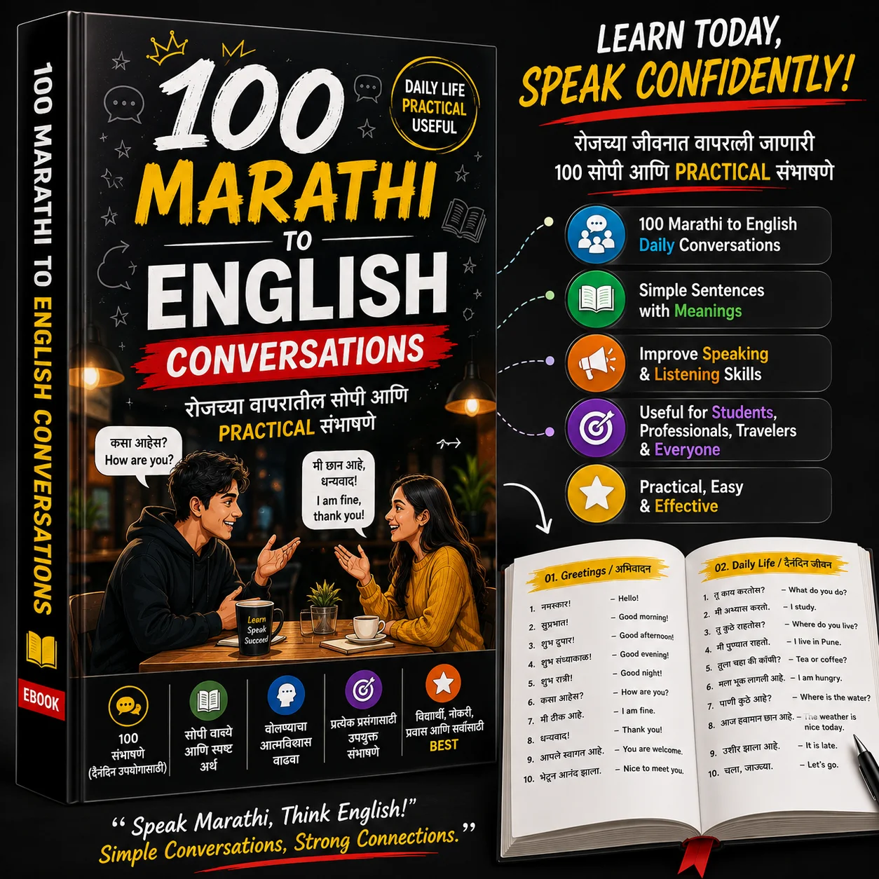 100 Marathi to English Conversations